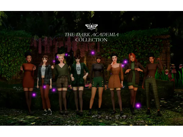 Maxis Match [Dark Academia Collection] Full Collection Compilation by LiyahSim - The Sims 4 Custom Content
