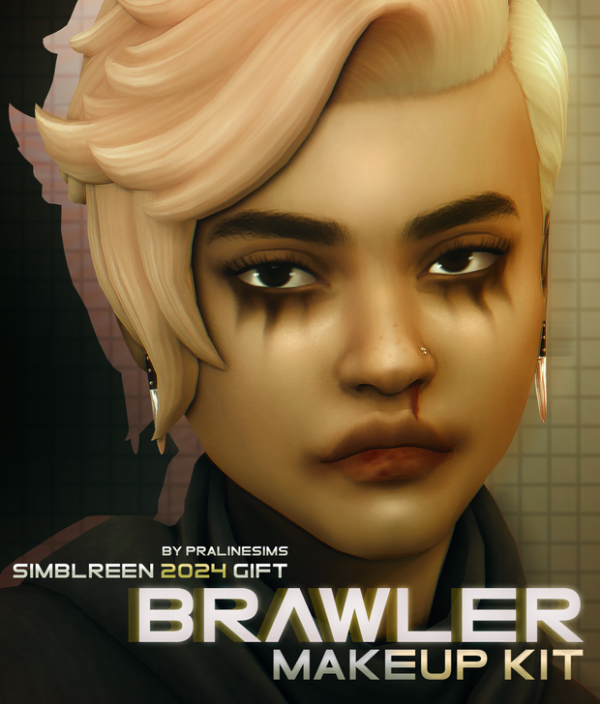 Maxis Match BRAWLER Makeup Kit by simsfinds - The Sims 4 Custom Content