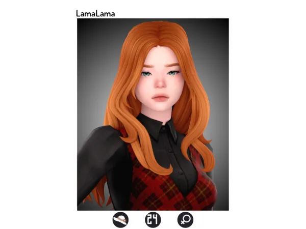 Maxis Match LamaLama Hair Katlyn - The Sims 4 Custom Content