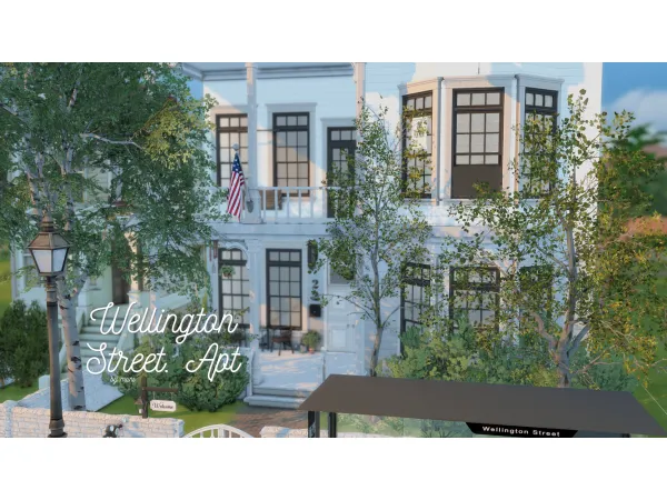 Maxis Match Wellington Street Apartments w Salon by Muni - The Sims 4 Custom Content