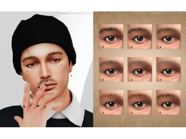 Alpha Brows 61 HQ by CarollDesign - The Sims 4 Custom Content