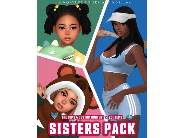 Mix SISTERS PACK PART II by northern siberia winds - The Sims 4 Custom Content