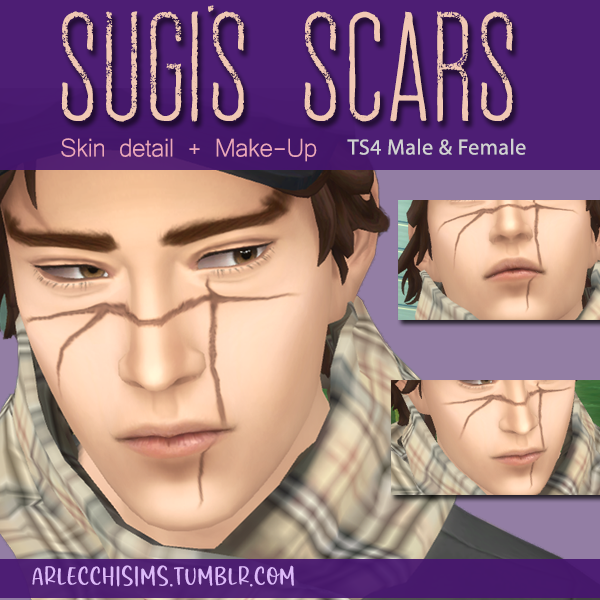 Maxis Match ArlecchiSims SugiScar by simsfinds - The Sims 4 Custom Content