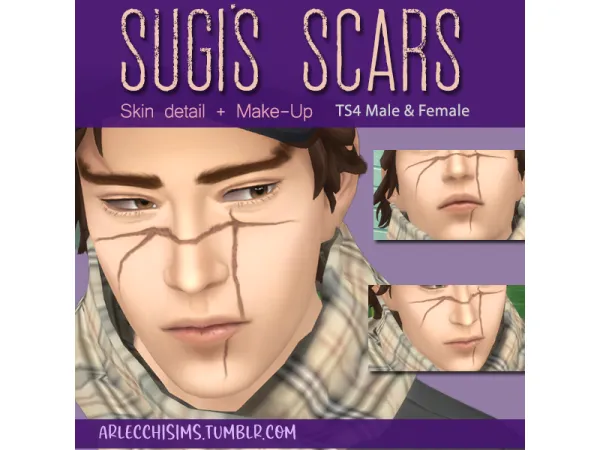 Maxis Match ArlecchiSims SugiScar - The Sims 4 Custom Content