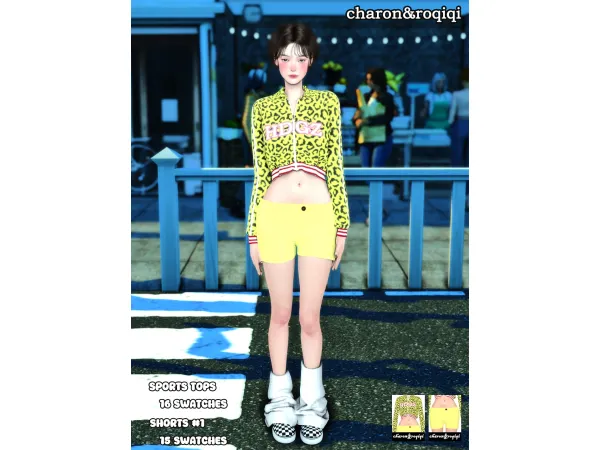 Mix leopard print set by charonroqiqi - The Sims 4 Custom Content