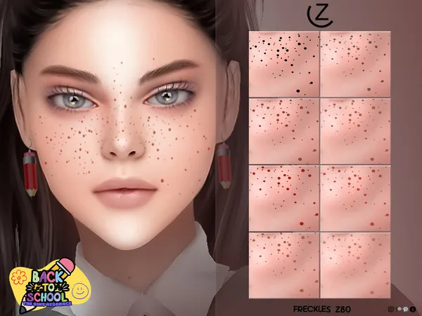 Alpha ZENX FRECKLES Z80 - The Sims 4 Custom Content