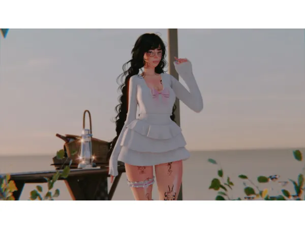Alpha cuupid corp dreamy outfit - The Sims 4 Custom Content