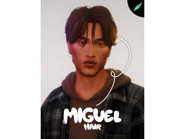 Maxis Match miguel hair by thatonegreenleaf - The Sims 4 Custom Content