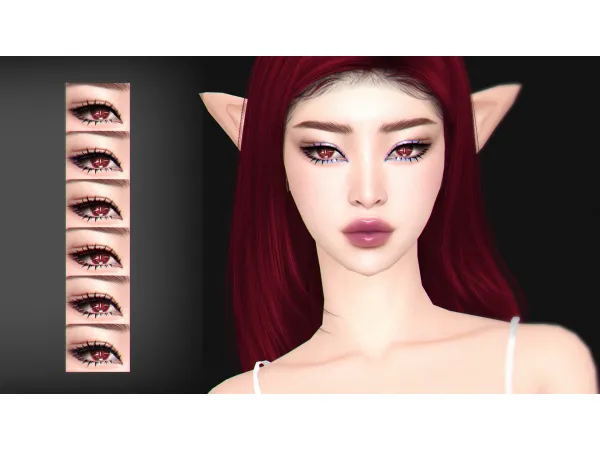 Mix Phantom Eyeliner by Kikuruacchi - The Sims 4 Custom Content