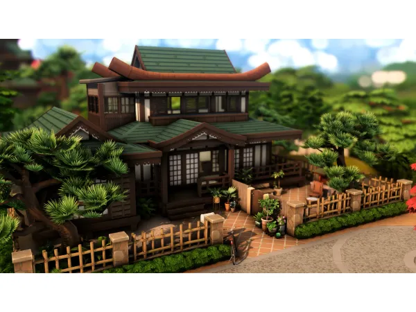 Maxis Match Japanese Small House by Plumbob Kingdom - The Sims 4 Custom Content