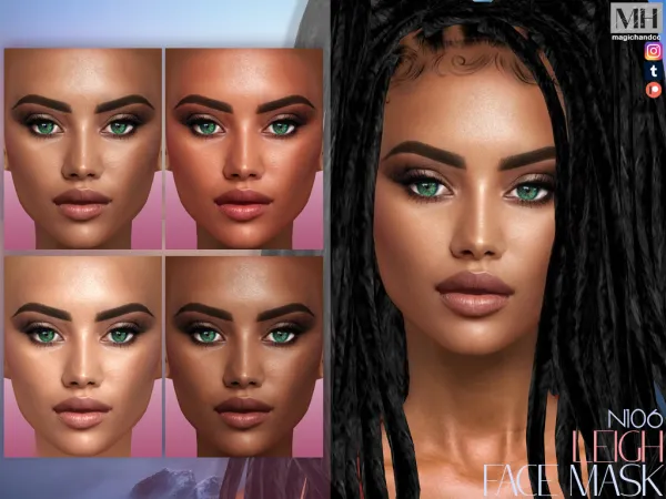 Alpha Leigh Face Mask N106 by magichandcc - The Sims 4 Custom Content