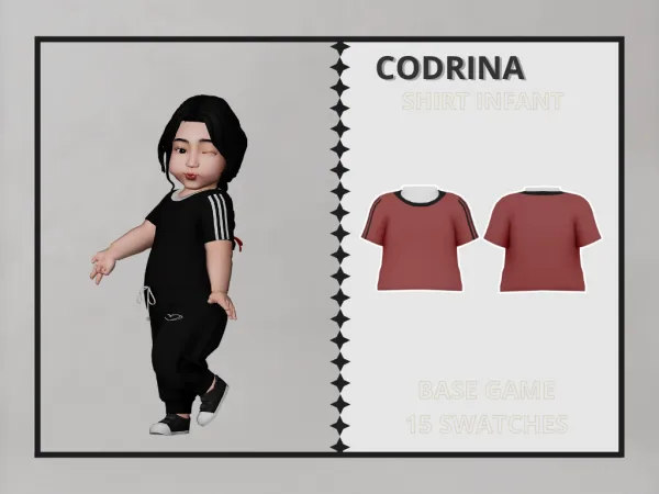 Alpha Codrina Shirt Infant - The Sims 4 Custom Content