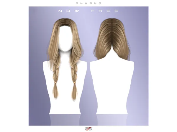 Alpha Alyona hairstyle by LEXEL - The Sims 4 Custom Content