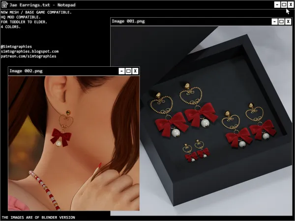Alpha Jae Earrings - The Sims 4 Custom Content