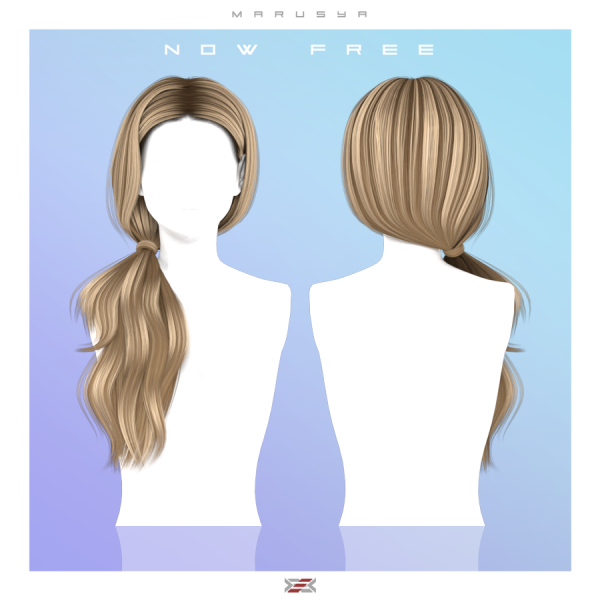 Alpha Marusya hairstyle by lexel - The Sims 4 Custom Content