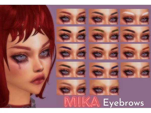 Mix Cemelss Mika Eyebrows - The Sims 4 Custom Content