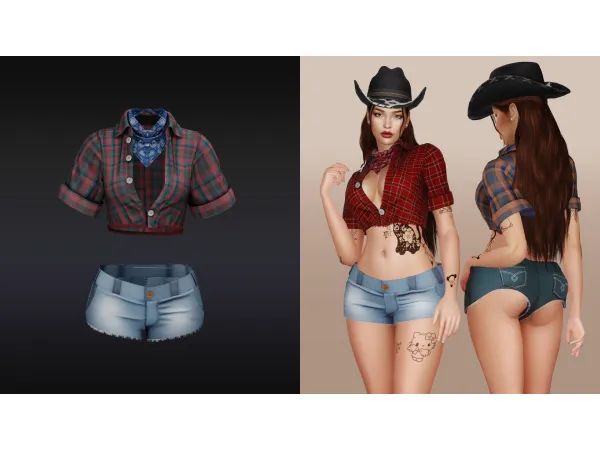 Alpha Sexy CowGirl by Beto - The Sims 4 Custom Content