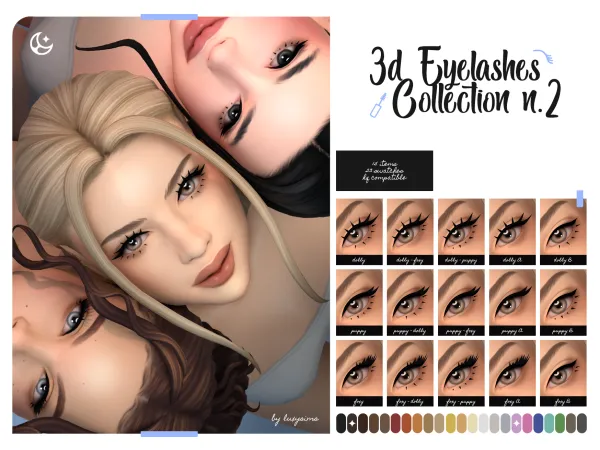 Maxis Match 3D Eyelashes nº2 Update - The Sims 4 Custom Content