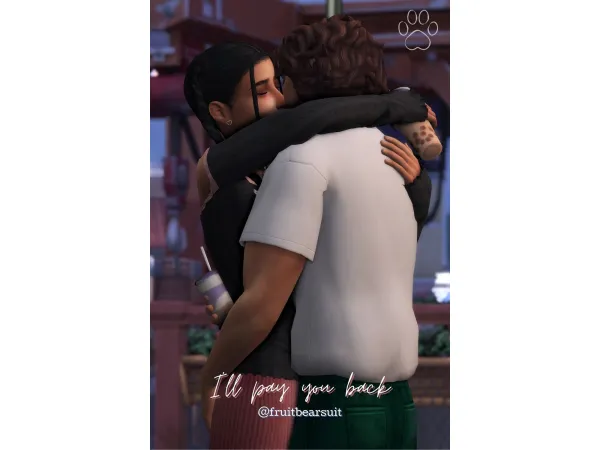 Mix I'll pay you back Posepack by FruitBearSuit - The Sims 4 Custom Content
