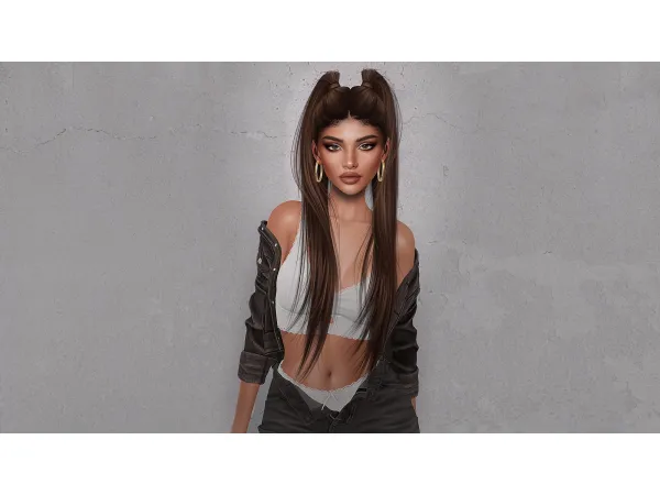 Alpha Gameover Hairstyle by Doux - The Sims 4 Custom Content