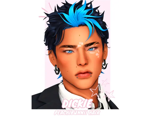 Maxis Match Dickie Hair by Peachibunnii - The Sims 4 Custom Content