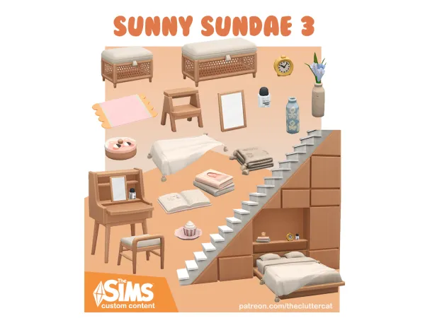 Maxis Match Sunny Sundae Part III by TheClutterCat - The Sims 4 Custom Content