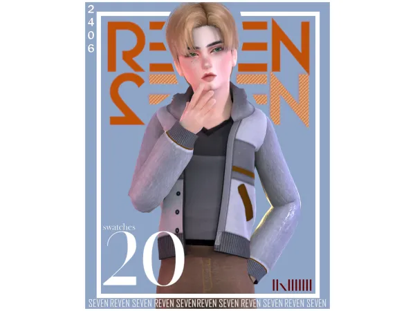 Mix Childs Snap Button Bomber Jacket by rvn2seven - The Sims 4 Custom Content