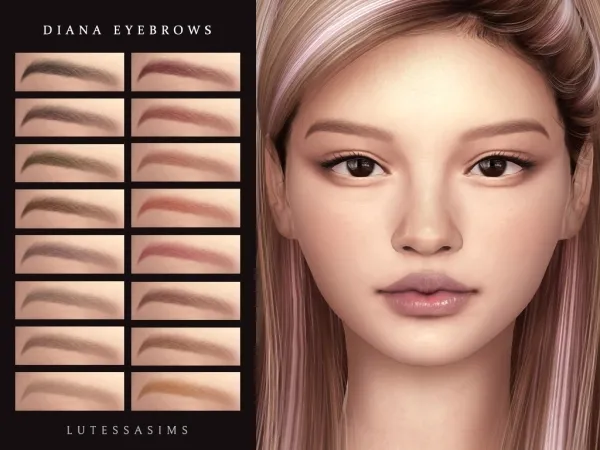 Alpha Diana eyebrows - The Sims 4 Custom Content