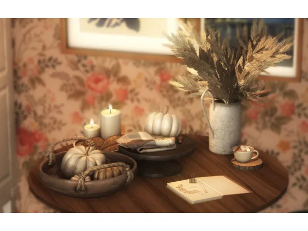 4t2 AnYe Cozy Fall Decor Set - The Sims 2 Custom Content