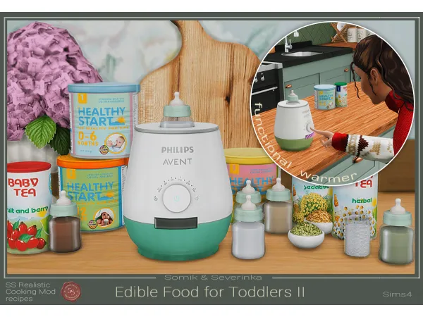 Alpha Functional Bottle Warmer by Somik_Severinka - The Sims 4 Custom Content