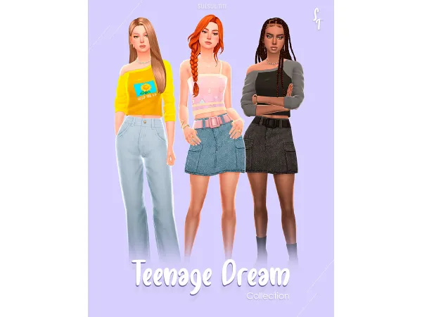 Maxis Match TEENAGE DREAM by SulSulTiti - The Sims 4 Custom Content