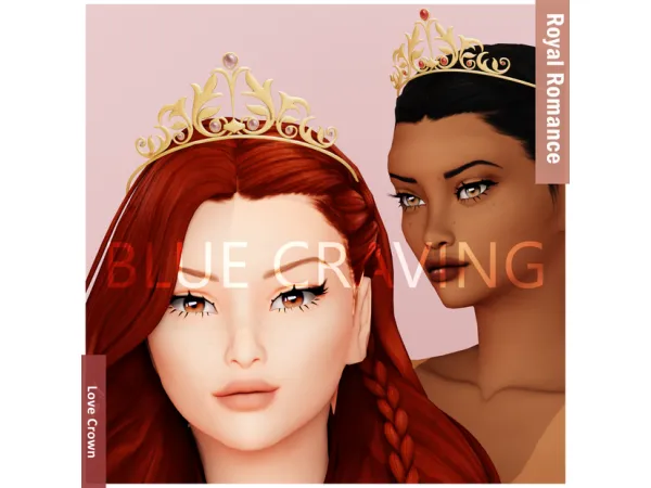 Mix Blue Craving Royal Love Crown - The Sims 4 Custom Content