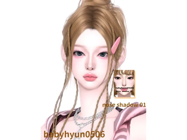 Mix babyhyun0506 nose shadow 01 - The Sims 4 Custom Content