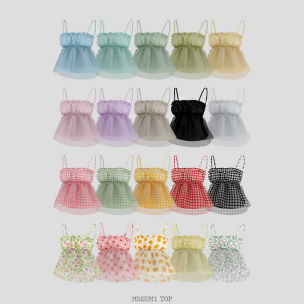 Mix Megumi Top pixels by simsfinds - The Sims 4 Custom Content