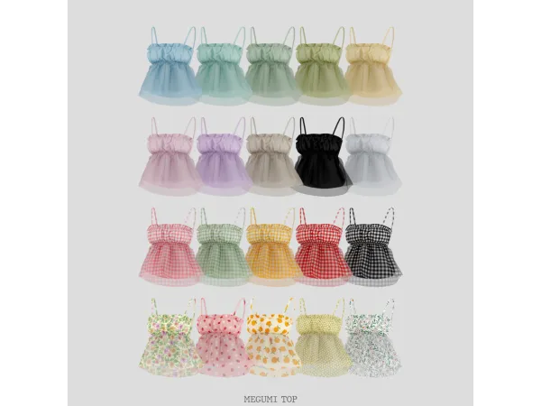 Mix Megumi Top pixels by daisy - The Sims 4 Custom Content