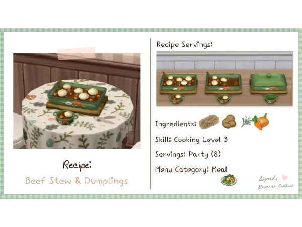 Maxis Match Beef Stew Dumplings by littlbowbub - The Sims 4 Custom Content