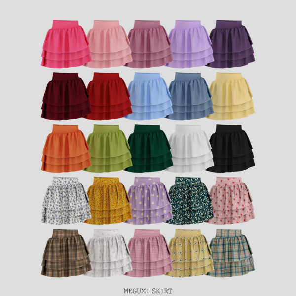 Mix Megumi Skirt pixels by simsfinds - The Sims 4 Custom Content