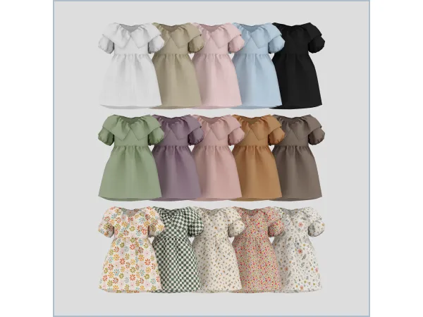 Maxis Match Akari Dress by daisypixels - The Sims 4 Custom Content