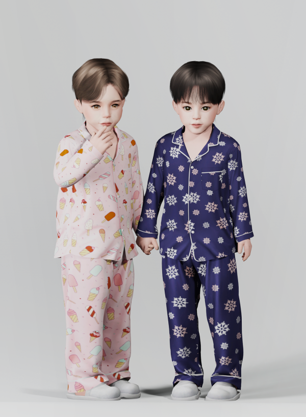 Alpha Pajama set 02 PU by simsfinds - The Sims 4 Custom Content