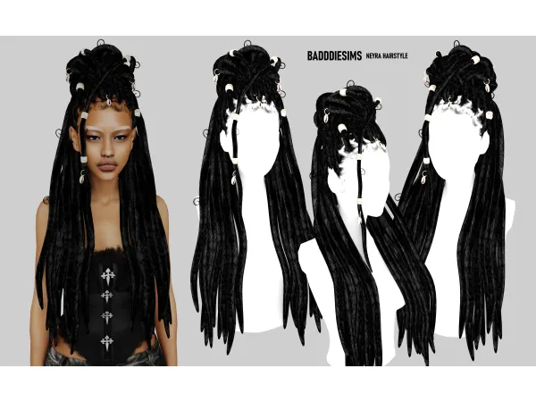 Alpha NEYRA HAIRSTYLE by BADDDIESIMS - The Sims 4 Custom Content
