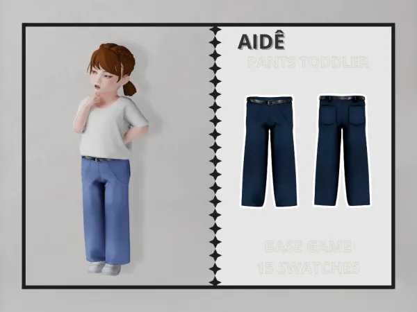 Alpha Aidê Pants Toddler - The Sims 4 Custom Content