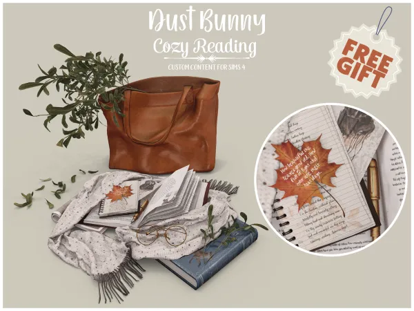 Alpha dust bunny cozy reading (gift) - The Sims 4 Custom Content