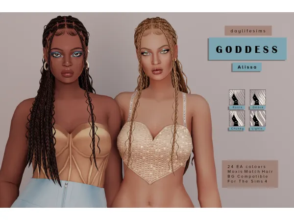Maxis Match GODDESS SET Alissa by Daylife Sims - The Sims 4 Custom Content