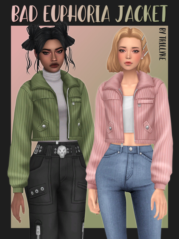 Maxis Match Bad Euphoria Jacket by simsfinds - The Sims 4 Custom Content
