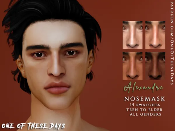 Alpha Nosemask016 Alexandre - The Sims 4 Custom Content
