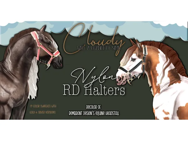 Alpha Cloudy Cabrestos de nylon - The Sims 4 Custom Content