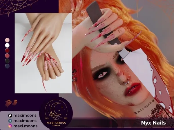 Alpha Nyx Nails - The Sims 4 Custom Content