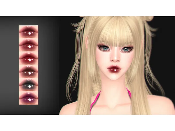 Maxis Match Dahlia Lipstick by Kikuruacchi - The Sims 4 Custom Content