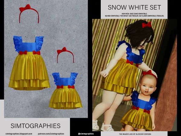 Alpha Snow White Set - The Sims 4 Custom Content