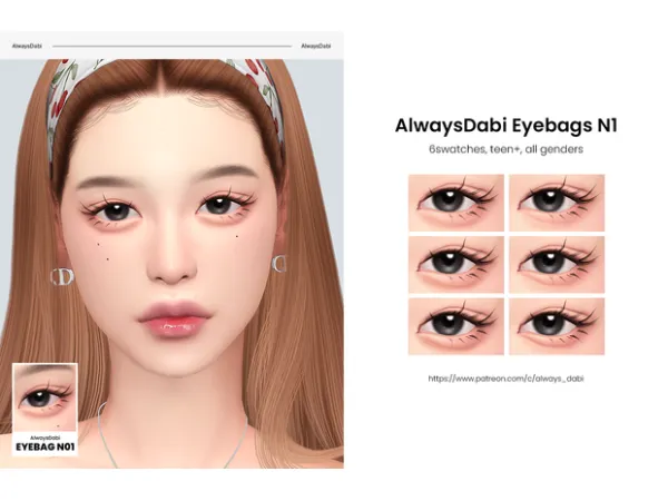 Mix Eyebag_N1 by [AlwaysDabi] - The Sims 4 Custom Content